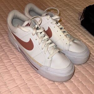 Nike White and Pink Sneakers